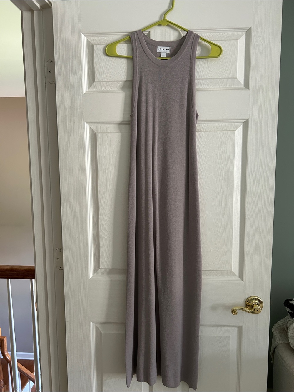 High-Neck Sleeveless Maxi Dress in Mauve by The Drop